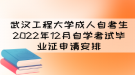 武漢工程大學(xué)成人自考生2022年12月自學(xué)考試畢業(yè)證申請(qǐng)安排