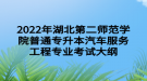 2022年湖北第二師范學院普通專升本汽車服務工程專業(yè)考試大綱