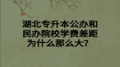 湖北專升本公辦和民辦院校學(xué)費(fèi)差距為什么那么大？