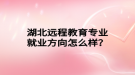 湖北遠程教育專業(yè)就業(yè)方向怎么樣？