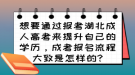 想要通過報(bào)考湖北成人高考來提升自己的學(xué)歷，成考報(bào)名流程大致是怎樣的?