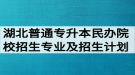 2020年湖北普通專(zhuān)升本民辦院校招生專(zhuān)業(yè)及招生計(jì)劃列表