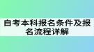 自考本科報名條件及報名流程詳解