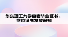 華東理工大學自考畢業(yè)證書、學位證書發(fā)放通知