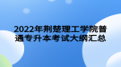 2022年荊楚理工學(xué)院普通專升本考試大綱匯總