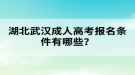 湖北武漢成人高考報(bào)名條件有哪些？