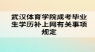 武漢體育學院成考畢業(yè)生學歷補上網(wǎng)有關事項規(guī)定