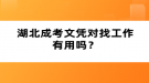 湖北成考文憑對找工作有用嗎？