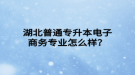 湖北普通專升本電子商務(wù)專業(yè)怎么樣？