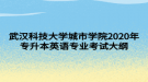 武漢科技大學(xué)城市學(xué)院2020年專升本英語專業(yè)考試大綱