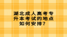 湖北成人高考專升本考試的地點如何安排？