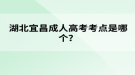 湖北宜昌成人高考考點是哪個？