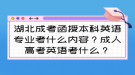 湖北成考函授本科英語專業(yè)考什么內(nèi)容？成人高考英語考什么？