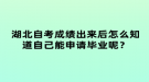 湖北自考成績出來后怎么知道自己能申請畢業(yè)呢？