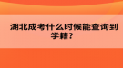 湖北成考什么時(shí)候能查詢到學(xué)籍？