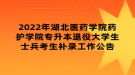 2022年湖北醫(yī)藥學院藥護學院專升本退役大學生士兵考生補錄工作公告