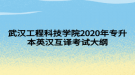 武漢工程科技學(xué)院2020年專升本英漢互譯考試大綱