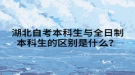 湖北自考本科生與全日制本科生的區(qū)別是什么？