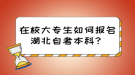 在校大專生如何報(bào)名湖北自考本科？