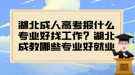 湖北成人高考報(bào)什么專業(yè)好找工作？湖北成教哪些專業(yè)好就業(yè)？