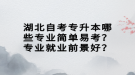 湖北自考專升本哪些專業(yè)簡單易考？專業(yè)就業(yè)前景好？