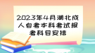 2023年4月湖北成人自考本科考試報考科目安排