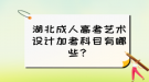 湖北成人高考藝術設計加考科目有哪些？