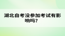 湖北自考沒參加考試有影響嗎？