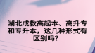 湖北成教高起本、高升專和專升本，這幾種形式有區(qū)別嗎？