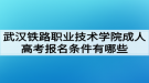 武漢鐵路職業(yè)技術(shù)學(xué)院成人高考報(bào)名條件有哪些