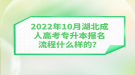 2022年10月湖北成人高考專升本報名流程什么樣的？