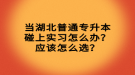 當湖北普通專升本碰上實習怎么辦？應(yīng)該怎么選？