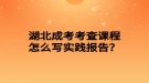 湖北成考考查課程怎么寫(xiě)實(shí)踐報(bào)告？