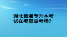 湖北普通專升本考試在哪里查考場？