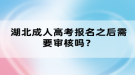 湖北成人高考報名之后需要審核嗎？