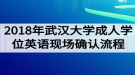 2018年武漢大學成人學位英語考試現(xiàn)場確認流程