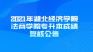 2021年湖北經(jīng)濟(jì)學(xué)院法商學(xué)院專(zhuān)升本成績(jī)復(fù)核公告