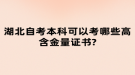 湖北自考本科可以考哪些高含金量證書?