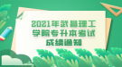 2021年武昌理工學(xué)院專升本考試成績(jī)通知