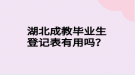 湖北成教畢業(yè)生登記表有用嗎？