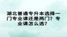 湖北普通專升本選擇一門專業(yè)課還是兩門？專業(yè)課怎么選？