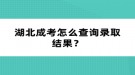 湖北成考怎么查詢錄取結(jié)果？