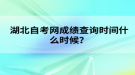 湖北自考網(wǎng)成績(jī)查詢時(shí)間什么時(shí)候？