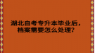 湖北自考專升本畢業(yè)后，檔案需要怎么處理？