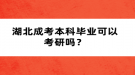 湖北成考本科畢業(yè)可以考研嗎？