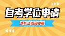 自考學位申請條件及申請流程詳解