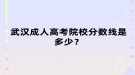 武漢成人高考院校分?jǐn)?shù)線是多少？