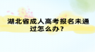 湖北省成人高考報(bào)名未通過(guò)怎么辦？