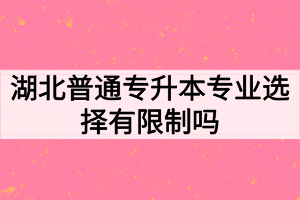 湖北普通專升本專業(yè)選擇有限制嗎？如何高效備考專升本