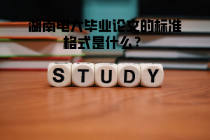 湖南電大畢業(yè)論文的標(biāo)準(zhǔn)格式是什么？